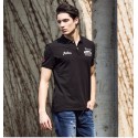 Camisa Esporte Pólo Masculina Preta Casual de Verão Básica Elegante