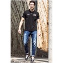 Shirt Sport Polo Black Men's Casual Summer Basic Elegant