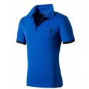 Camiseta Pólo Slim Fit Esporte Fino Masculino Casual Lisa de Verão