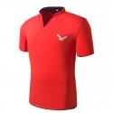 Polo shirt Mandarin Basic Casual Male Slim Fit Estampa Aguia