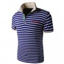 Polo shirt Men's Striped Holiday Summer Casual Thin Espore