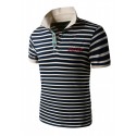 Polo shirt Men's Striped Holiday Summer Casual Thin Espore