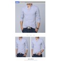 Polo shirt Mandarin Sport Thin Men's Casual Long Sleeve