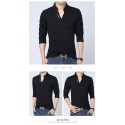 Polo shirt Mandarin Sport Thin Men's Casual Long Sleeve