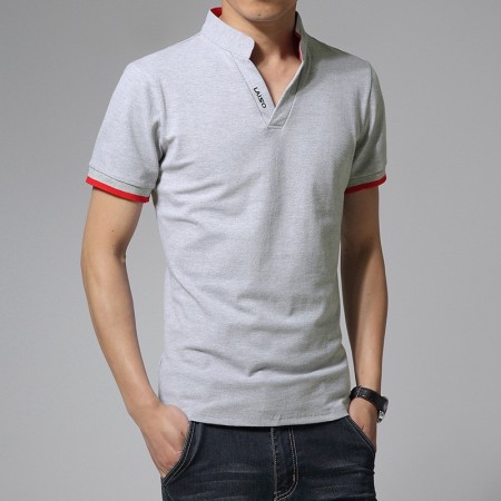 Polo shirt Mandarin Sport Thin Men's Casual Long Sleeve