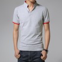 Polo shirt Mandarin Sport Thin Men's Casual Long Sleeve