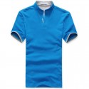 Polo shirt Mandarin Sport Thin Men's Casual Long Sleeve