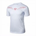 Camiseta T Esportiva Treino Academia e Futebol Vermelha Masculina Fina