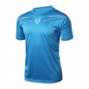 Camiseta T Esportiva Treino Academia e Futebol Vermelha Masculina Fina