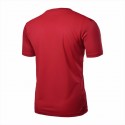 Camiseta T Esportiva Treino Academia e Futebol Vermelha Masculina Fina