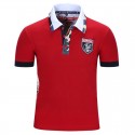 Camisa Pólo Esporte Masculina Social de Verão Elegante Casual Brasão