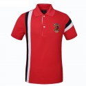 Men's Golf Polo Shirt Navy Elegant Thin Sport Striped