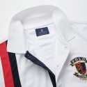 Camisa Pólo Golf Masculina Azul Marinho Elegante Esporte Fino de Listrada