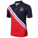 Men's Golf Polo Shirt Navy Elegant Thin Sport Striped