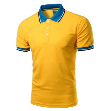 camisa polo amarela masculina