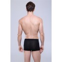 Cueca Boxer Preta Masculina Lisa Básica Praia Moda Intima