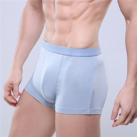 Cueca Boxer azul ceu Masculina Lisa Básica Praia Moda Intima