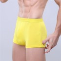 Cueca Boxer Amarela Masculina Lisa Básica Praia Moda Intima