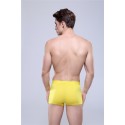 Cueca Boxer Amarela Masculina Lisa Básica Praia Moda Intima