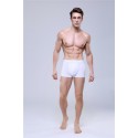 Cueca Boxer Branca Masculina Lisa Básica Praia Moda Intima