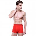 Cueca Boxer Vermelha Masculina Lisa Básica Praia Moda Intima