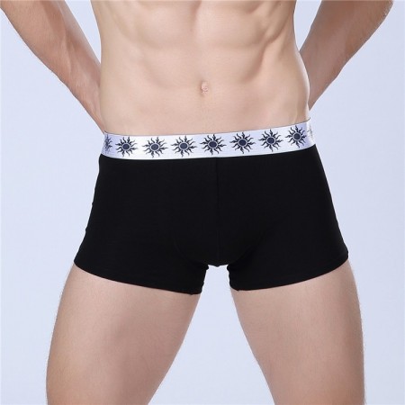 Cueca Boxer Preta Masculina Lisa Básica Calvin Bordada Diversas Cores Sol