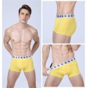 Cueca Boxer Amarela Masculina Lisa Básica Calvin Bordada Diversas Cores Sol