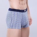 Cueca Azul Xadrez Estampada Masculina Confortável Diversas Cores Sex