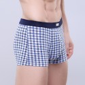 Underpants Blue Chess Stamped Men Comfortable Various Color Sex