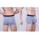 Cueca Azul Xadrez Estampada Masculina Confortável Diversas Cores Sex