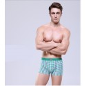Underpants Green Chess Stamped Men Comfortable Various Color Sex