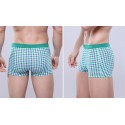 Underpants Green Chess Stamped Men Comfortable Various Color Sex