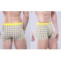 Cueca Amarela Xadrez Estampada Masculina Confortável Diversas Cores Sex