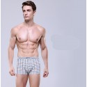 Underpants Gray Chess Stamped Men Comfortable Various Color Sex
