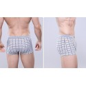 Underpants Gray Chess Stamped Men Comfortable Various Color Sex