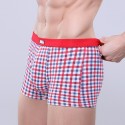 Cueca Vermelha Xadrez Estampada Masculina Confortável Diversas Cores Sex