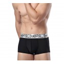 Cueca Boxer Preta Masculina Lisa Sex Confortável Bonita