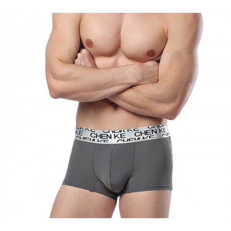 Cueca Boxer Cinza Masculina Lisa Sex Confortável Bonita