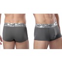 Cueca Boxer Cinza Masculina Lisa Sex Confortável Bonita