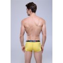 Cueca Boxer Amarela Masculina Respiravel Fashion Sex de Fibra Esticavel