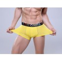 Cueca Boxer Amarela Masculina Respiravel Fashion Sex de Fibra Esticavel