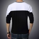 Camiseta Casual Geometrica Masculina Manga Longa