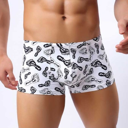 Boxer underwear White Sex Stamped Men's Fashion Fun Sunga Beach