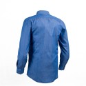 Shirt Jeans Slim Blue Casual Men's Long Sleeve Blue Elegant Formal