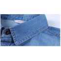 Shirt Blue Men's Jeans Jacket Thin Sport Casual Formal Modern