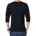 V-Neck T-Shirt Blue Long Sleeve Striped Knitted Classic Party Club