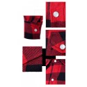 Shirt Men's Red Plaid Manca Long Elegant Party Club