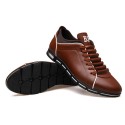 Shoes Social Brown Male Leather Elegant Casual Shoe