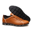 Shoes Social Yellow Male Leather Elegant Casual Shoe