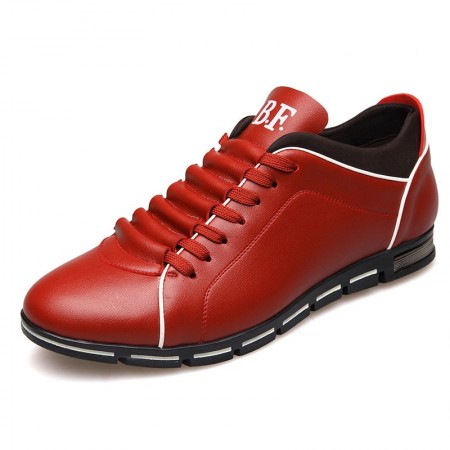 Shoes Social Red Male Leather Elegant Casual Shoe
